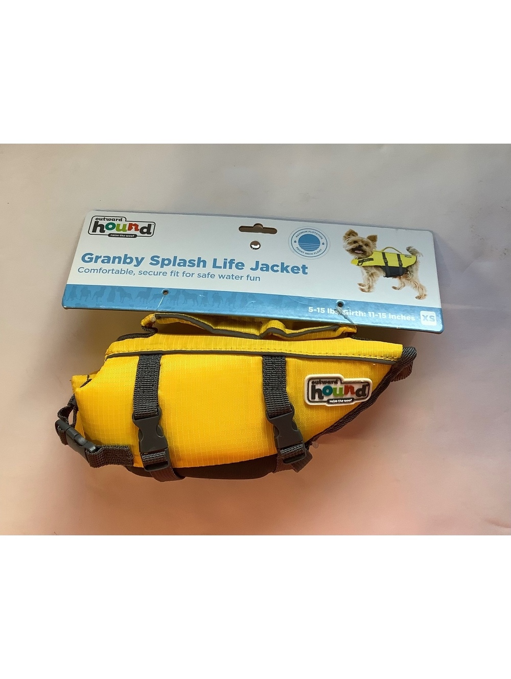 Outward Hound Granby Splash Life Jacket for Dogs, XS, Yellow